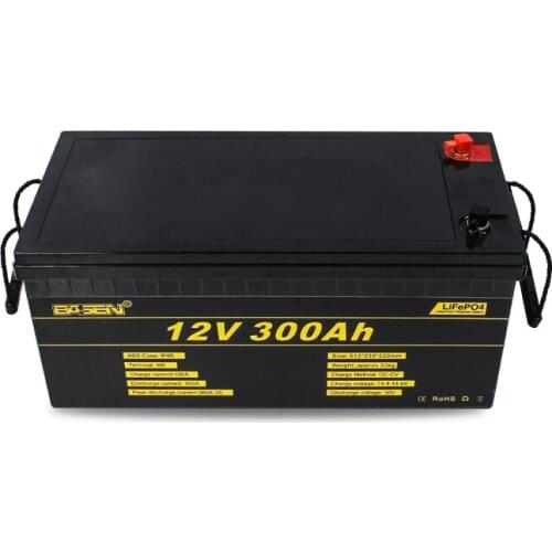 Lifepo4 12v 300ah Battery Pack Rechargeable Solar Lithium Ion Phosphate Pack Deep Cycle