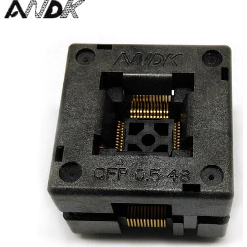 Open top QFP48 TQFP48 LQFP48 Pitch 0.5mm Programmer Socket FPQ-48-0.5-06 Test Flash Adapter Conversion Block