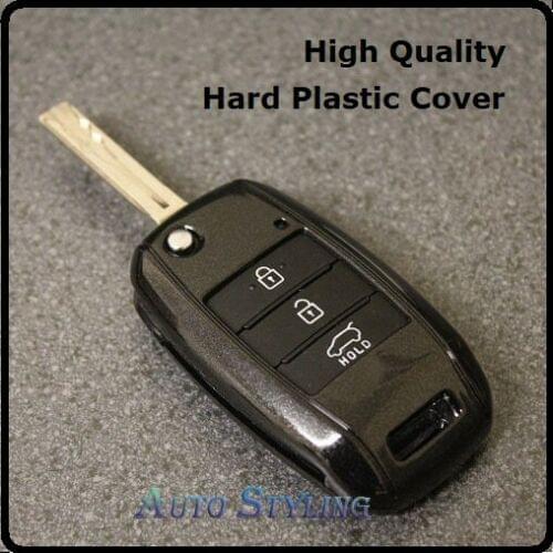 Black Key Cover Case for Kia Smart Remote Fob 3 Button Hull Shell Protect 46dbla