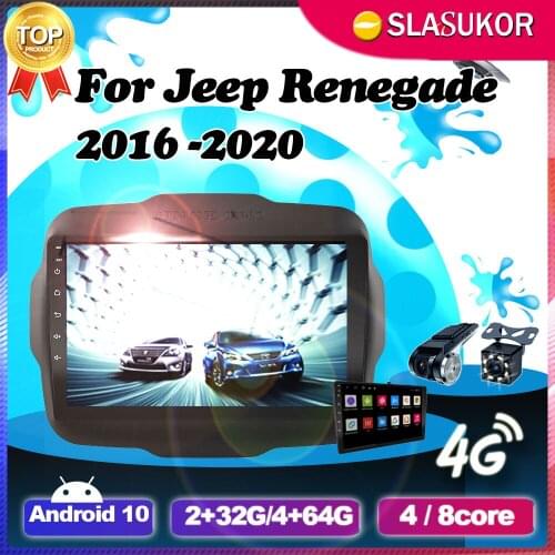 For Jeep Renegade 2016 2017 2018 2019 2020 Android 10.0 Multimedia Player Navigation 4G Car Auto Radio GPS Keine No 2din DVD