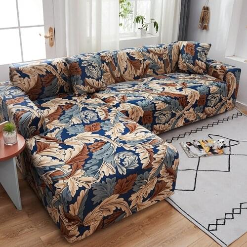 Printing Elastic Corner Sofa Covers for Living Room Slipcovers Stretch Polyester Loveseat Couch Cover 1/2/3/4-seater Seat Cover