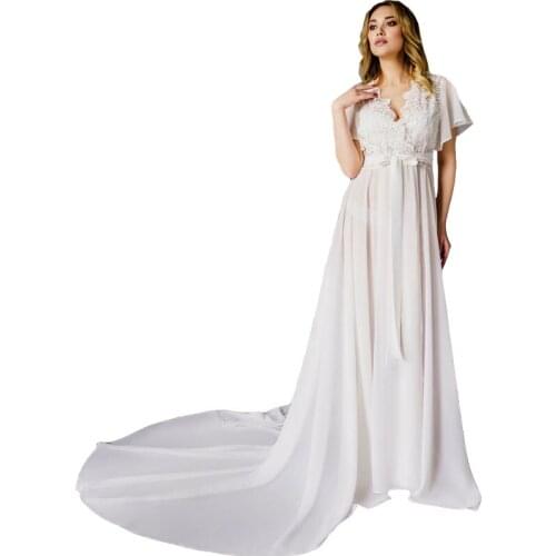 Elegant Maternity Gowns Chiffon Long Pregnant Women Dress for Photoshoot Boudoir Lingerie Bathrobe Nightwear Baby Shower