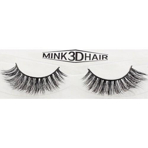 Top sale Makeup Mink Lashes 3D Mink Cross False Eyelashes Long Lasting Lashes Natural & Lightweight Mink Eyelashes 1 pair