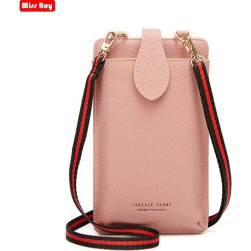 Fashion Universal Leather Mobile Phone Bag Shoulder bags Mini Packet Parcel Phone pouch for Huawei for Samsung for iPhone forHTC
