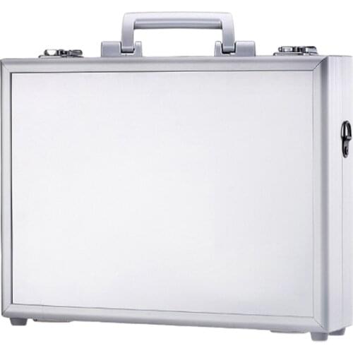 Men Aluminium Magnesium Alloy Briefcase Metal Silver Case EVA Lined Custom Design Lining High Quality Case