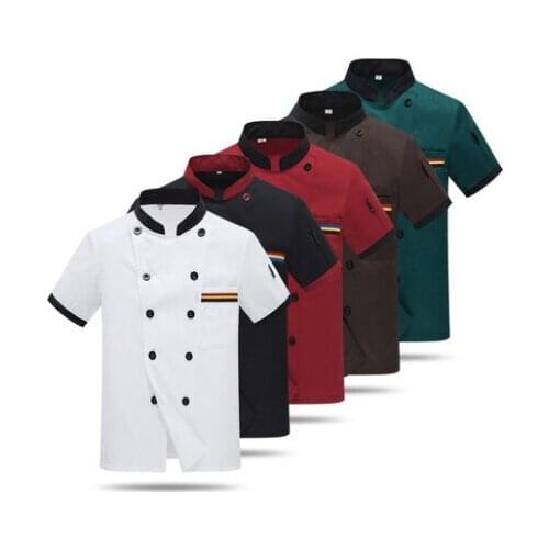 New Wholesale Chef Uniform Unisex Restaurant Kitchen Breathable Double Breasted Shirt Chef Jacket work clothes for men