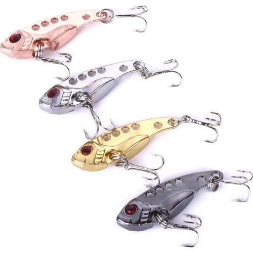 New 30pcs Metal VIB Lures Fishing Lure Blade 4CM 7GHard Bait popper Bass Walleye Crappie Minnow Fishing Tackle