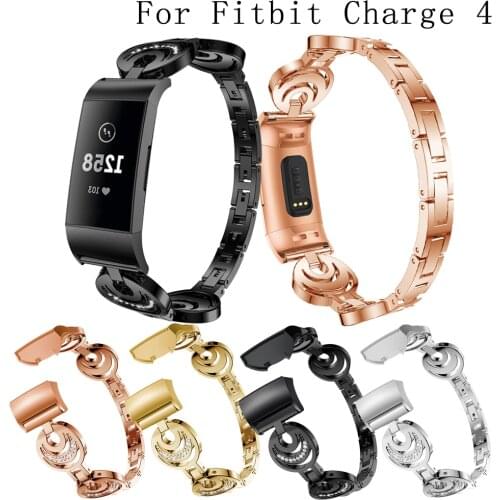 For Fitbit charge4 new fashion Strap For Fitbit charge4 Sun Moon Stars Alloy Strap fashion/Classic Smart Watch Wristband acceory