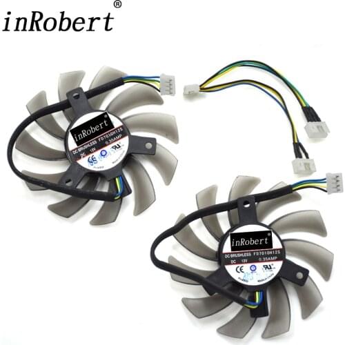 New Firstd FD7010H12S 75MM Cooler Fan For ASUS MSI Radeon Sapphire 6930 7850 GTX 550 750 770 Ti HD 7870 Video Card Cooling