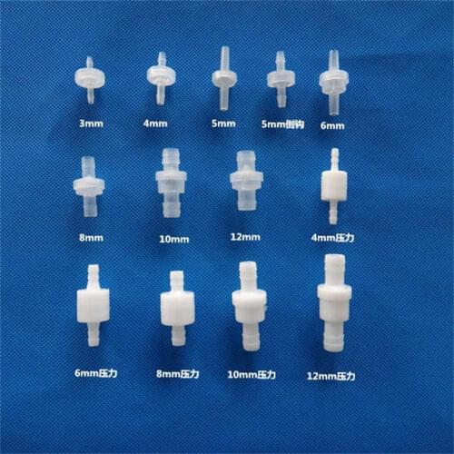 10 PCS OD 3/4/5/6/8/10/12 mm Plastic One-way Valve Water Stop Valve Check Valve Anti Ozone Water Stop Valve Oil Resistant
