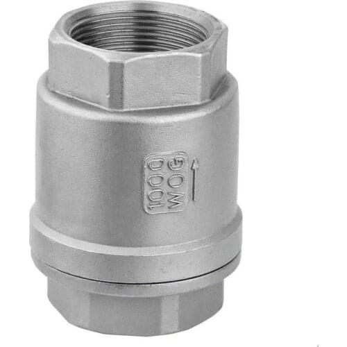 1/2" Female Thread 304 Stainless Steel Straight Check Valve One Way Non-return Valve