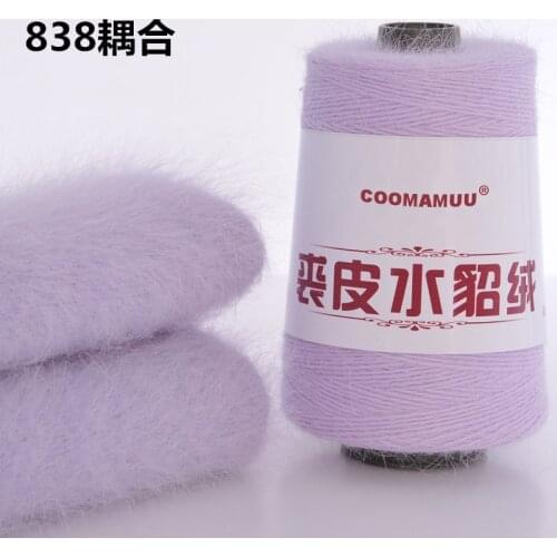 100+40 g Plush Mink Velvet Hand Knitting Yarn Eco-friendly Dyed Moisture-Absorbent Crochet Yarn for Knitting Scarf Sweater