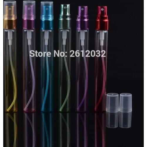 200pcs 5ml 8ml 10ml Glass Mist Sprayer Empty Perfume Spray Bottles Refillable Container Atomizer for Cleaning, Essential Oil