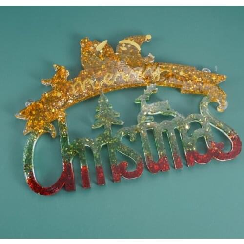 Q0KE Christmas Snowman Decorations Epoxy Resin Mold DIY Crafts Casting Tool Xmas Tree Ornaments Silicone Mould