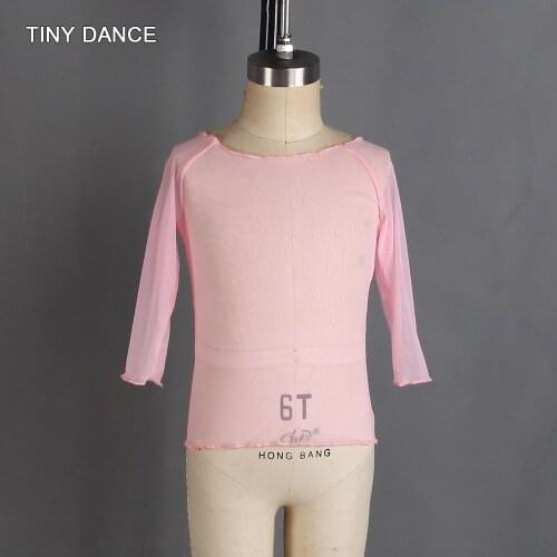 Long Sleeve Mesh Outwear Ballet Dance Wear Kids Practing Dancewear 03D0030