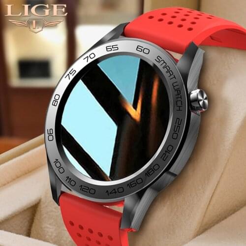 LIGE New Fashion Women Smartwatch Blood Pressure Heart Rate Smart Bracelet Sports Fitness Message Push Smart Watch For Xiaomi