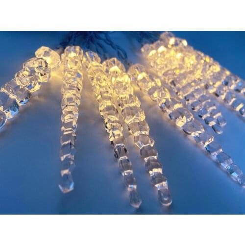 2M 10L LED Fairy Light Fixture Indoor Window Icicle String Light Xmas New Year Decoration