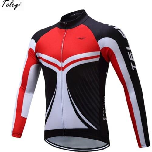 Teleyi Long Sleeve Cycling Jersey 2017 pro Team Bike Jersey Shirt MTB Road Bicycle Clothes Ropa Ciclismo Racing Cycling Clothing