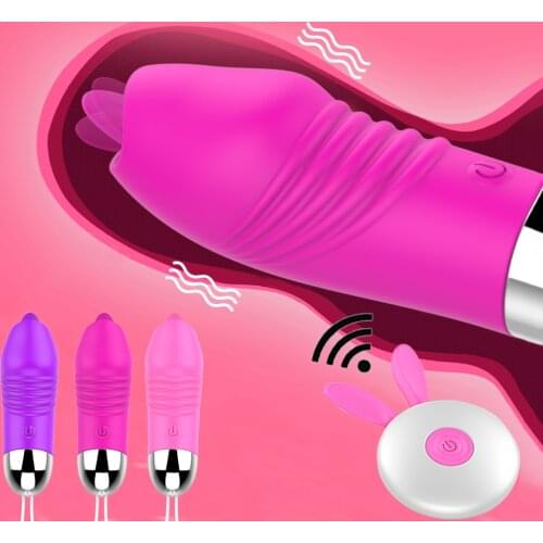 Vibrating Egg G-spot Massager Sex Toys for Women Female Masturbator 12 Speeds Clitoris Stimulator Tongue Licking Vibrator