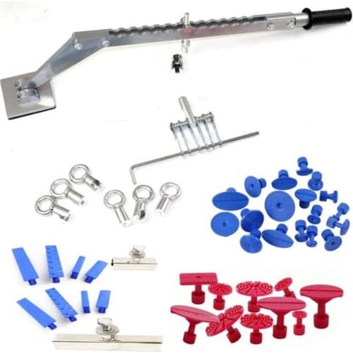 Dent pull rod portable multi-hook puller single-leg leveling pull rod car repair pull rod handle 6-jaw puller set