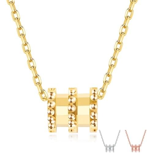 ZEMIOR S925 Sterling Silver Round Scroll Wheel Pendant Necklaces For Women 3 Colors Chokers Necklace Female Fine Jewelry