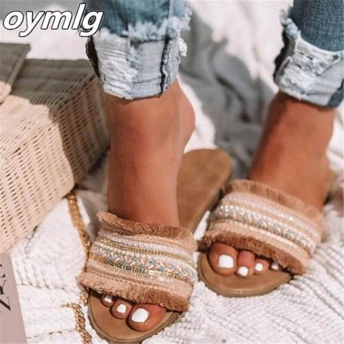 Women Slippers 2020 Summer New Rome Retro Sandals Flat Casual Shoes Female Slip on Slides Woman Plus Size Sandalias Mujer