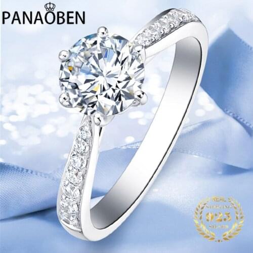 Real 100% 925 Sterling Silver Womens Rings Engagement Wedding Party Luxury Jewelry Exquisite Elegant Cute Romantic Charming