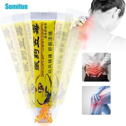 1/3/5pcs Scorpion Venom Analgesic Cream Rheumatism Arthritis Joint Ointment Muscle Sprain Knee Neck Back Medical Plaster P1074