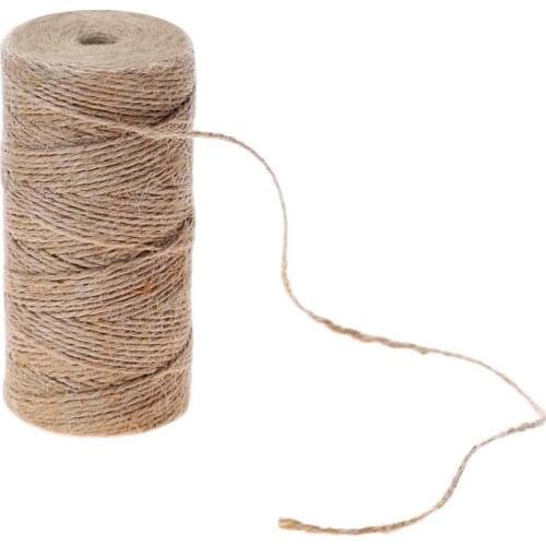 1roll 50/80m Jute Hemp Rope Burlap String Cord DIY Making Craft Party Wedding Gift Wrapping Cords Decor Sewing Thread
