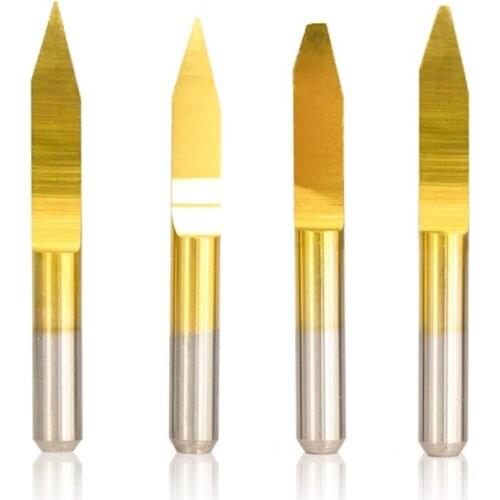 10 pcs 30/40 degrees v shape pcb engraving bits carbide cnc milling cutter flat bottom router bit 3d