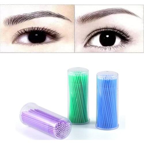100Pc/ Bottle Microblading Micro Brushes Cotton Swab Lint Free Tattoo Permanent Supplies Nov 3