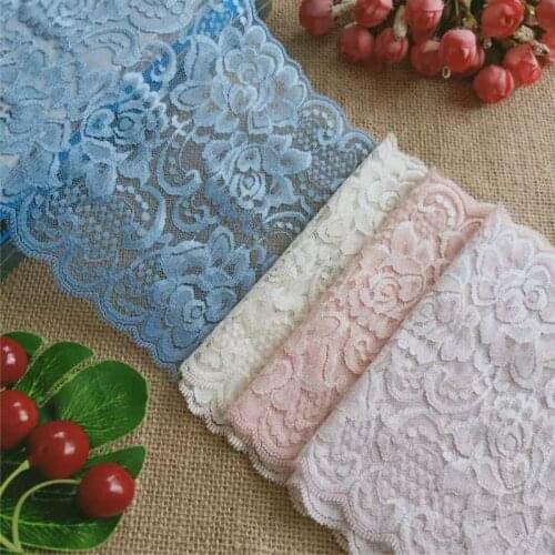 E2007 Width 15cm Bright red Colorful latest style of thick lace trim for clothing decoration