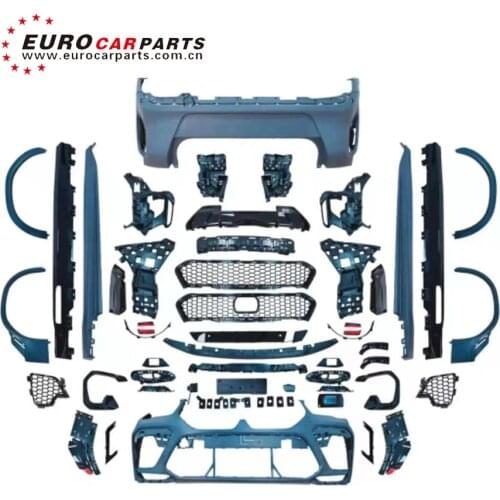 2020 X6 G06 X6M bodykit fit for X6M g06 bodykit with front bumper side skirts over fenders rear bumper and exhaust tips