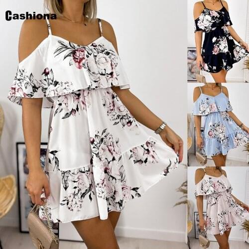 2021 Hollow Out Skirt Dress Model Flower Print Party Dresses Short Robe Plus size Women Mini Vestidos Short Sleeve Femme Dress