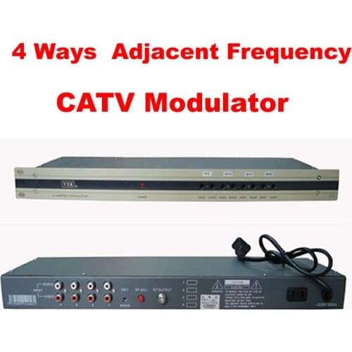 4 Ways CATV modulator Adjacent Frequency av to rf Modulator tv match set top box output RF signal for hotel/school/dormitory