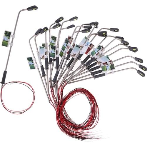 40pcs Model Mini Lamppost Lights For HO OO Scale 1:100 Railroad Layout Accs