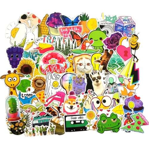 70 PCS Cute Cartoon Animal Car Stickers Motorcycle Bike Skateboard Laptop Sticker Bomb JDM Sticker for Car Styling Vinyl Decal