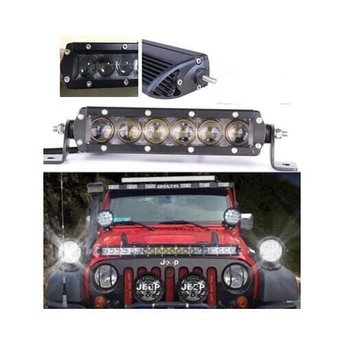 1pcs 8inch 30W Single Row Slim LED light bar 4x4 offroad truck car boat 4D LENS LED lights maker