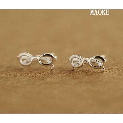 Promotions Cute Creative 925 Sterling SV Glasses Earrings Fashion Jewelry for Womens Fashion Gifts