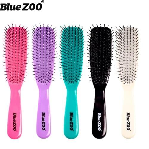 BlueZOO Environmental Friendly PS Men and Women Nylon Needle Anti-Static Head Massage Hairdressing Tools Shunfa Comb 5-Color