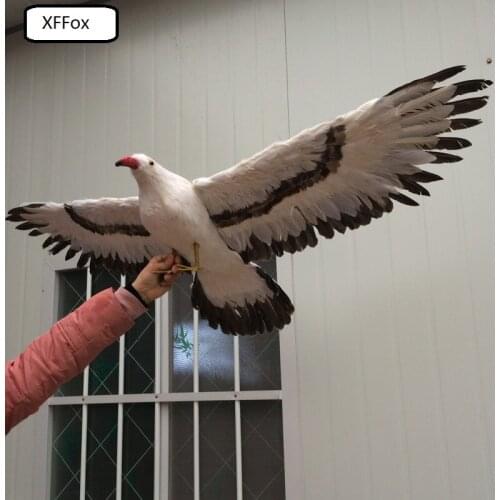 Big real life Seagull model foam&feather wings seagull bird doll about 50x100cm xf0024