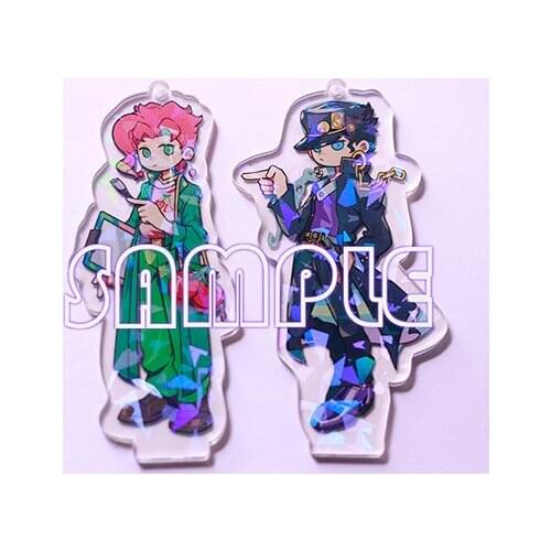2021 JoJos Bizarre Adventure Kakyoin Noriaki Acrylic Cute Keychain Stand Gifts Figure Model Plate Desk Decor Keyrings Cosplay