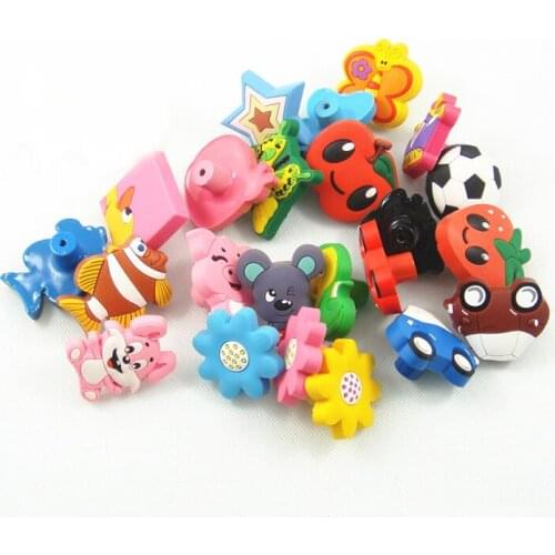 One Piece Kids' room furniture cartoon handle knob Children defend soft protection knob pulls safe material Multi models