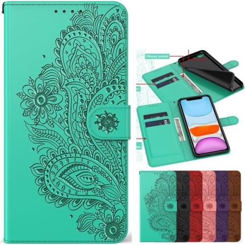 Phoenix Phone Shell For Huawei Y5P Y6P P Smart 2020 P30 P20 Lite Y6 Y5 2019 Honor 10 9 Lite 10i 20i Floral Girl Wallet Case O24F
