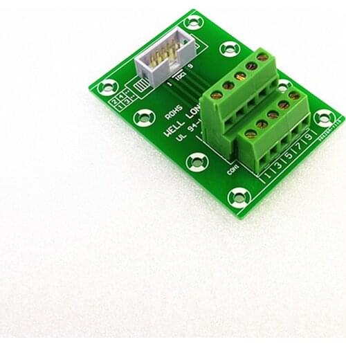 DC3 10P 2x5Pins Header Breakout Board, Terminal Block, Connector