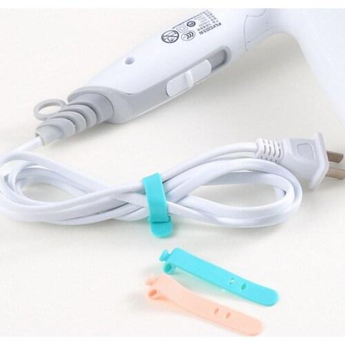 4pcs Solid Color Cable Winder Organizer Desk Set Wire Data Line Holder Line Fixer Winder Wrap Cord Desk Accessories Stationary