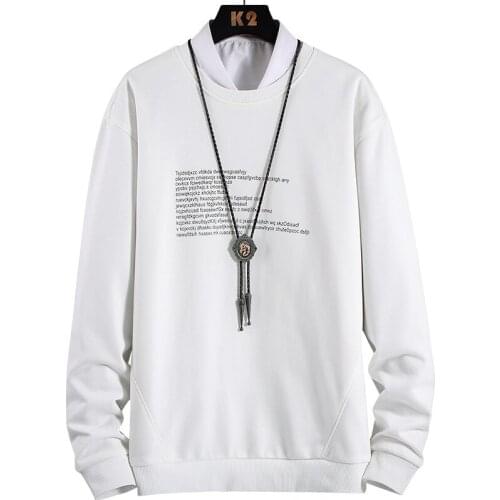 EL BARCO Spring Cotton Casual Men Hoodie Sweatshirt O-Neck Black Yellow Male Tops Coat Soft White Jacket Harajuku Pullover Shirt