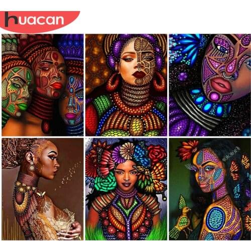 HUACAN DIY Frame Painting By Numbers Women Wall Art Acrylic On Canvas Picture By Numbers Figure For Living Room