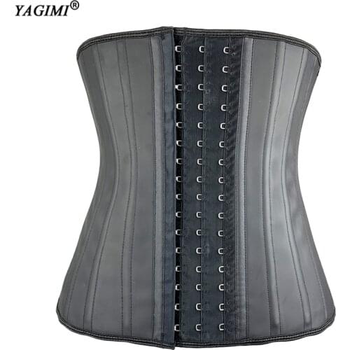 YAGIMI Latex Waist Trainer 25 Pcs Steel Bones Body Shaper Slimming Corset Women Tummy Control Belly Belt Sheath Shapewear Fajas