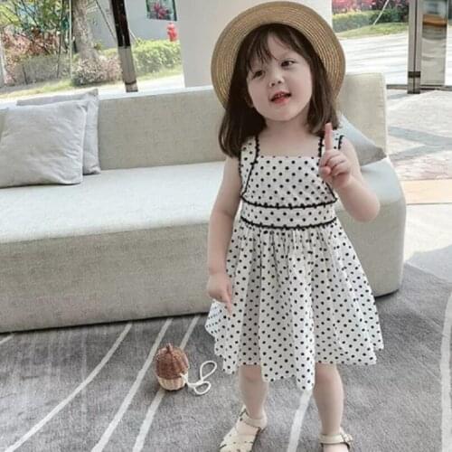 Girls Summer Dress Girl Short Sleeve Sundress Dot Vestidos Baby Toddler Outfits Children Clothes Kids Party Dresses For Girls